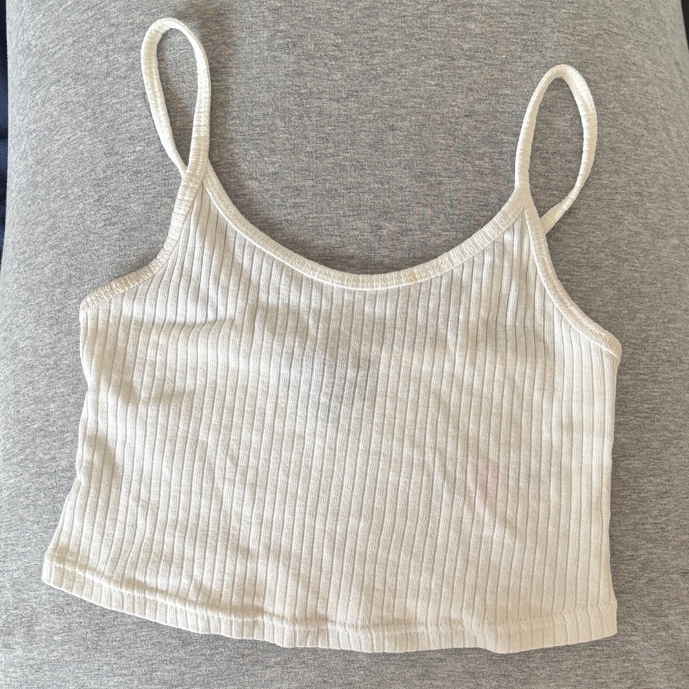 White Ribbed TopShop Tank